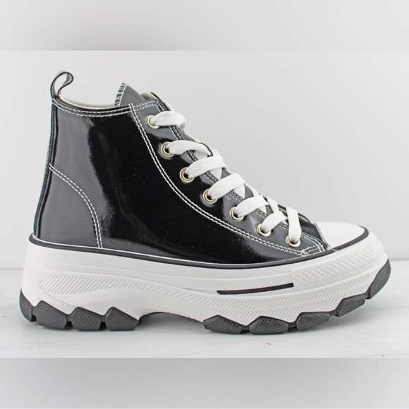 Shoes - 🔴🆕 Black Metallic and White High-Top Sneakers